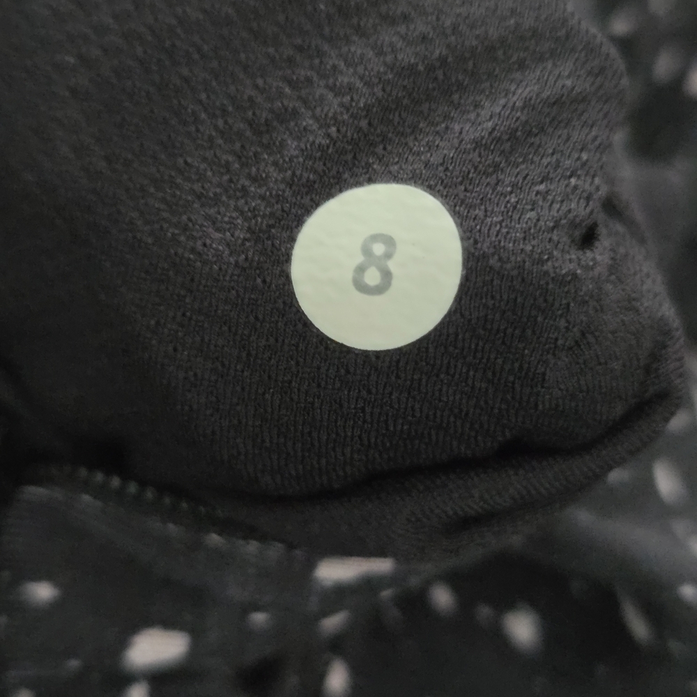 Lululemon Lightweight Black and White Speckled 1/4 Zip Long Sleeve Top Size 8 - Picture 7 of 7
